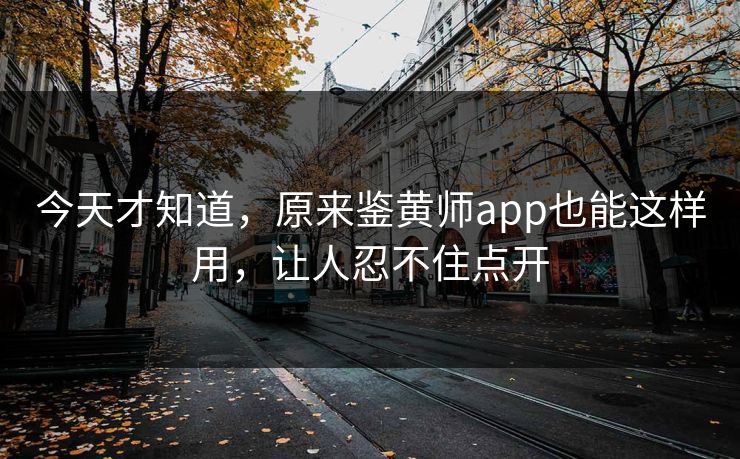 今天才知道，原来鉴黄师app也能这样用，让人忍不住点开