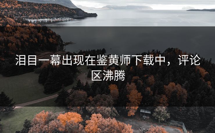 泪目一幕出现在鉴黄师下载中，评论区沸腾