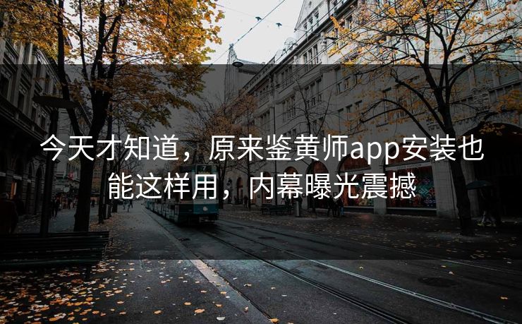 今天才知道，原来鉴黄师app安装也能这样用，内幕曝光震撼