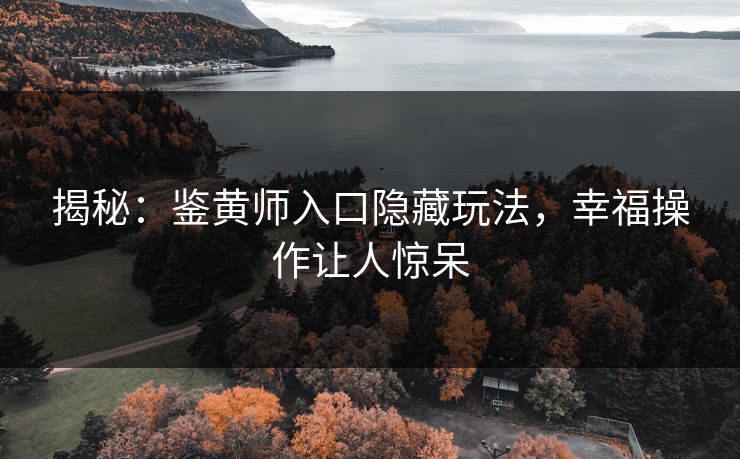揭秘：鉴黄师入口隐藏玩法，幸福操作让人惊呆