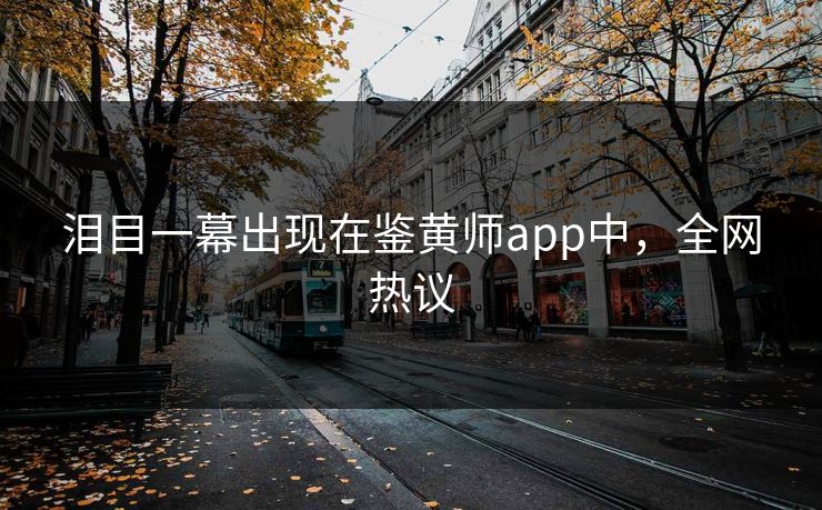 泪目一幕出现在鉴黄师app中，全网热议