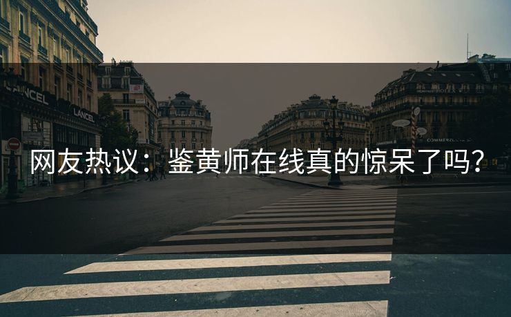网友热议：鉴黄师在线真的惊呆了吗？