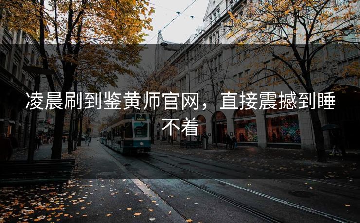 凌晨刷到鉴黄师官网，直接震撼到睡不着
